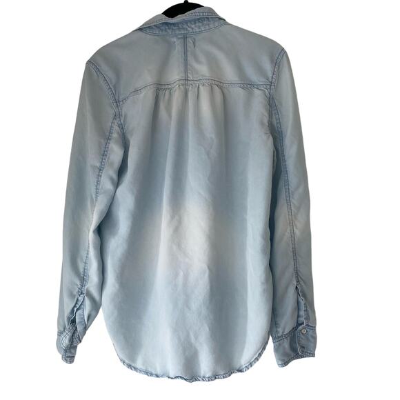 Caslon Lyocell Button Up Top Blue Size Small - Picture 7 of 7